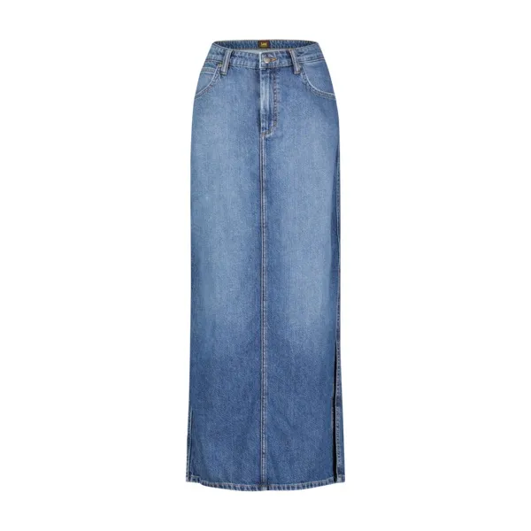 Side Slit Maxi Skirt - Denim - Afbeelding 6